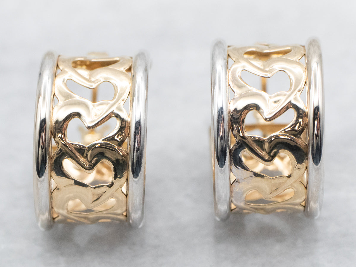 Sweet Heart Cutout Hoop Earrings