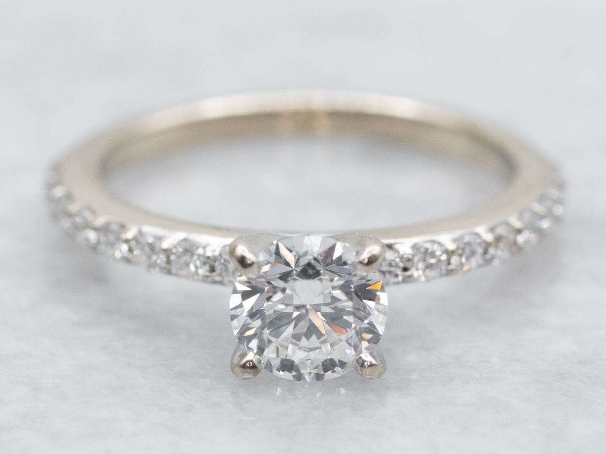 Modern Gold Diamond Engagement Ring