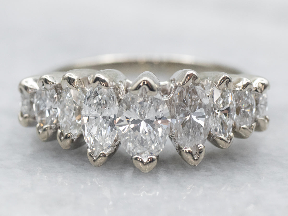 Marquise Cut Diamond Band