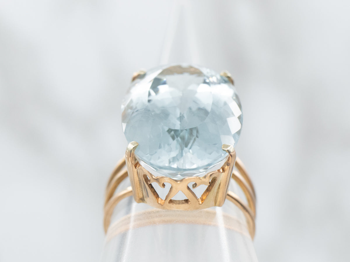 Stunning Blue Topaz Cocktail Ring