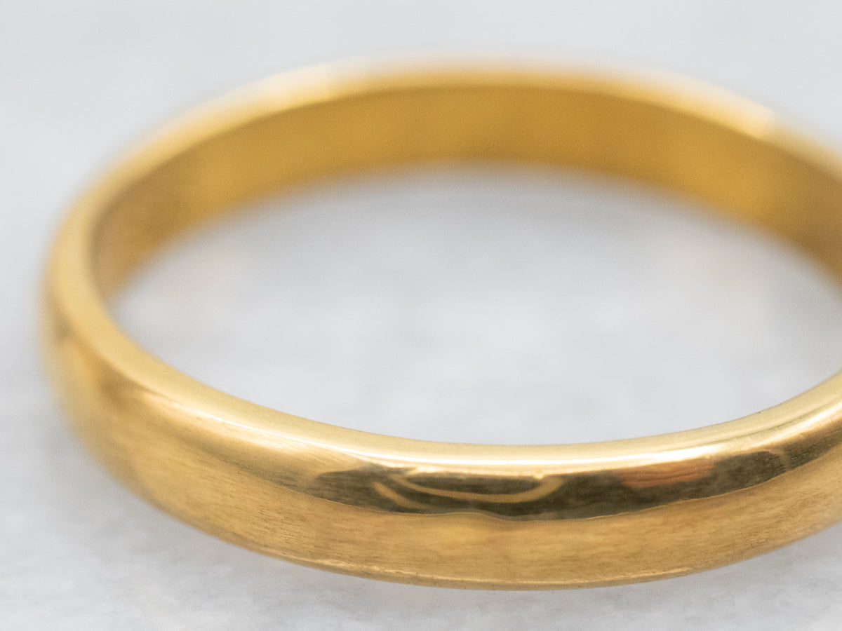 High 23-Karat Gold Wedding Band