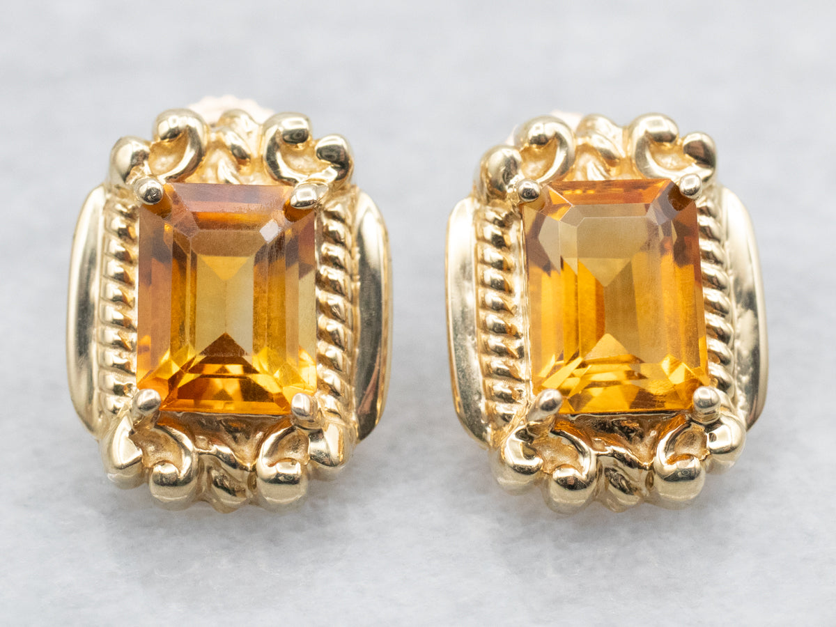 Citrine shops stud earrings