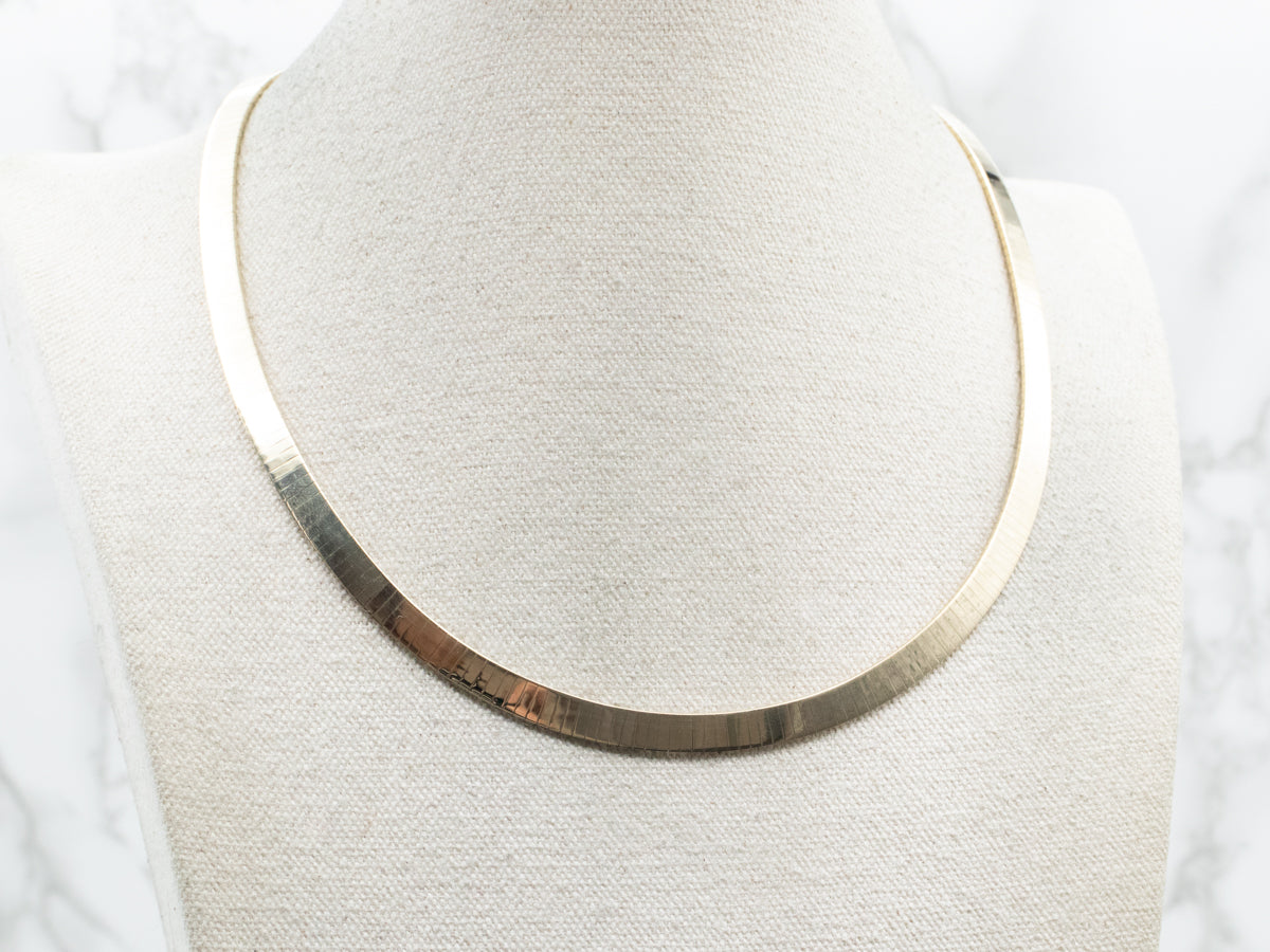 Italian Gold Omega Collar Necklace