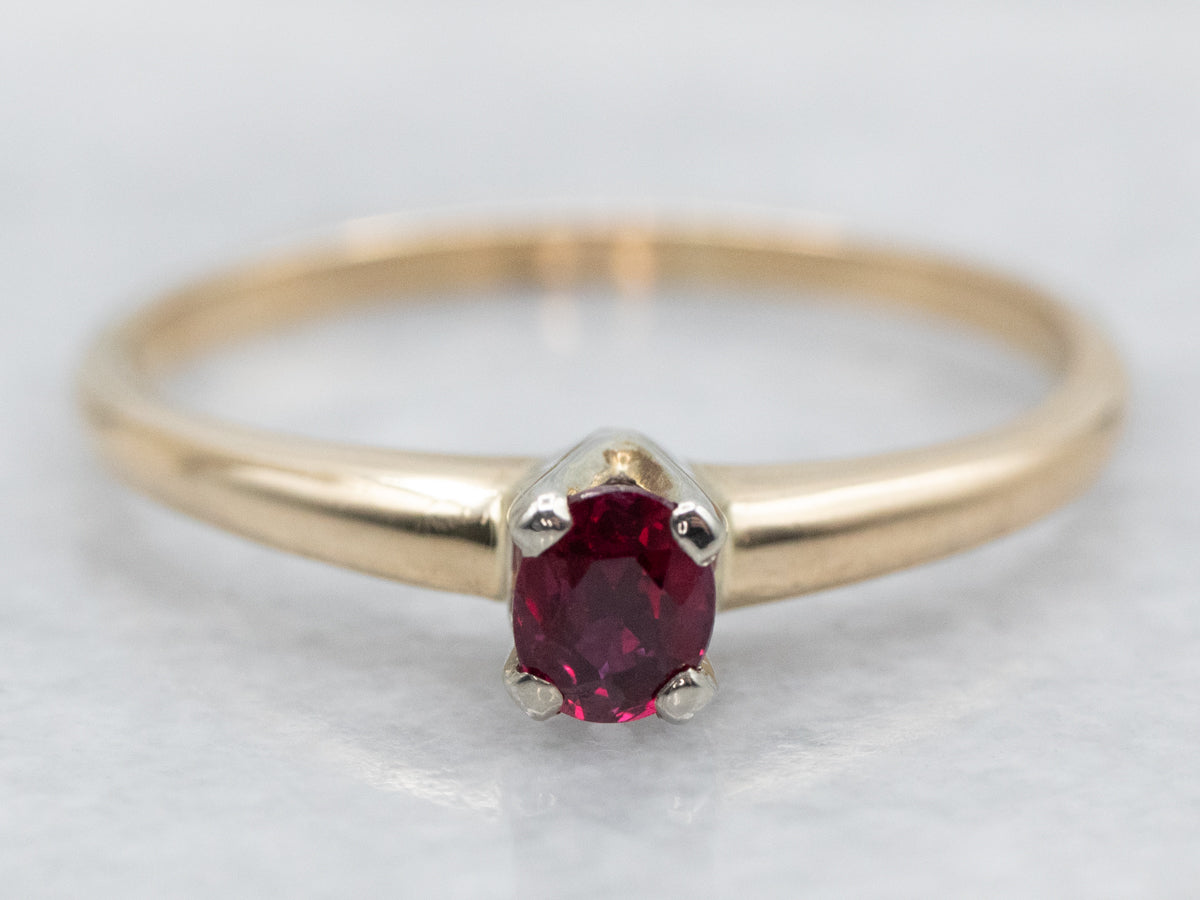 Classic Ruby Solitaire Ring