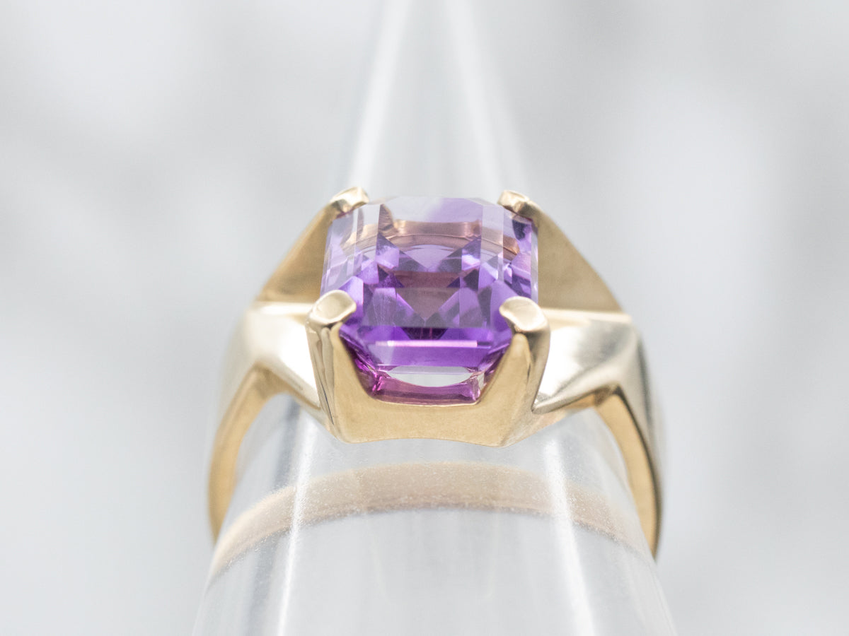 Modernist Amethyst Cocktail Ring