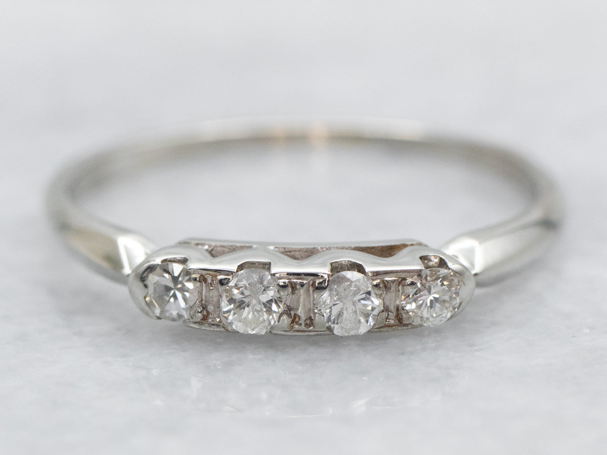 Vintage Gold Diamond Wedding Band