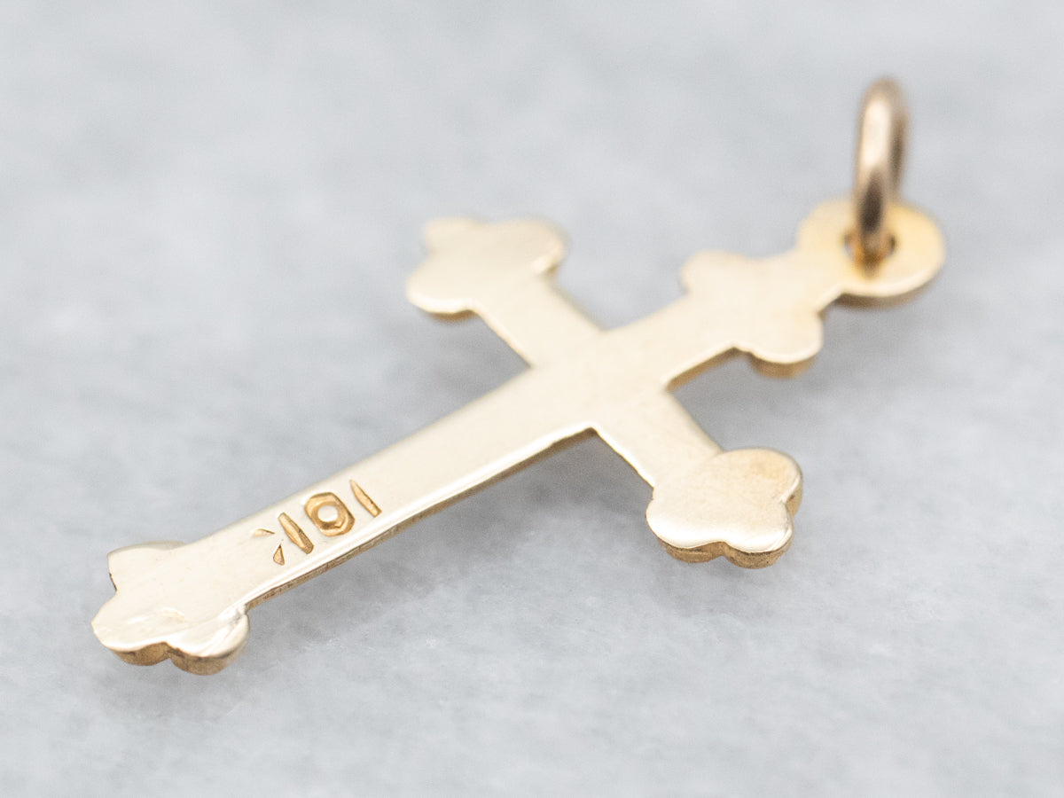 Yellow Gold Small Cross Pendant