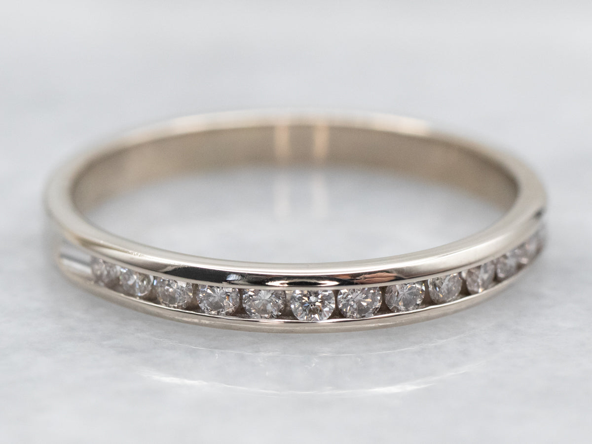 Channel Set Diamond Wedding Band