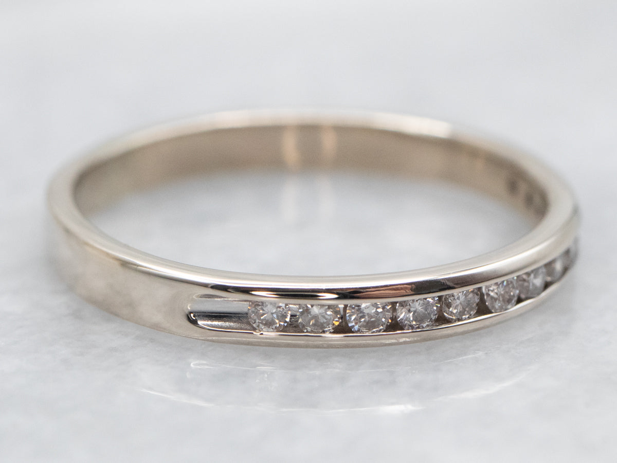 Channel Set Diamond Wedding Band