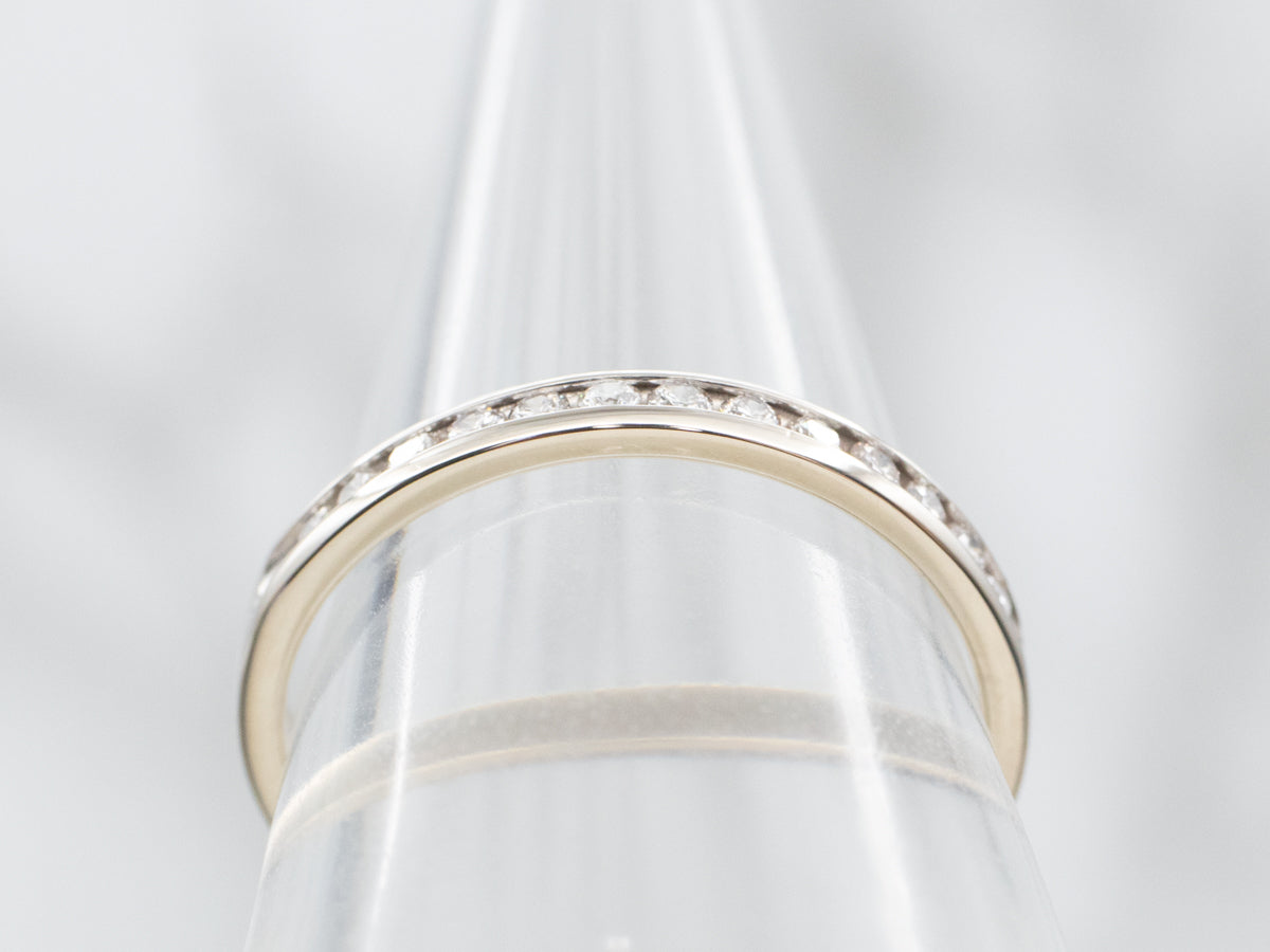 Channel Set Diamond Wedding Band