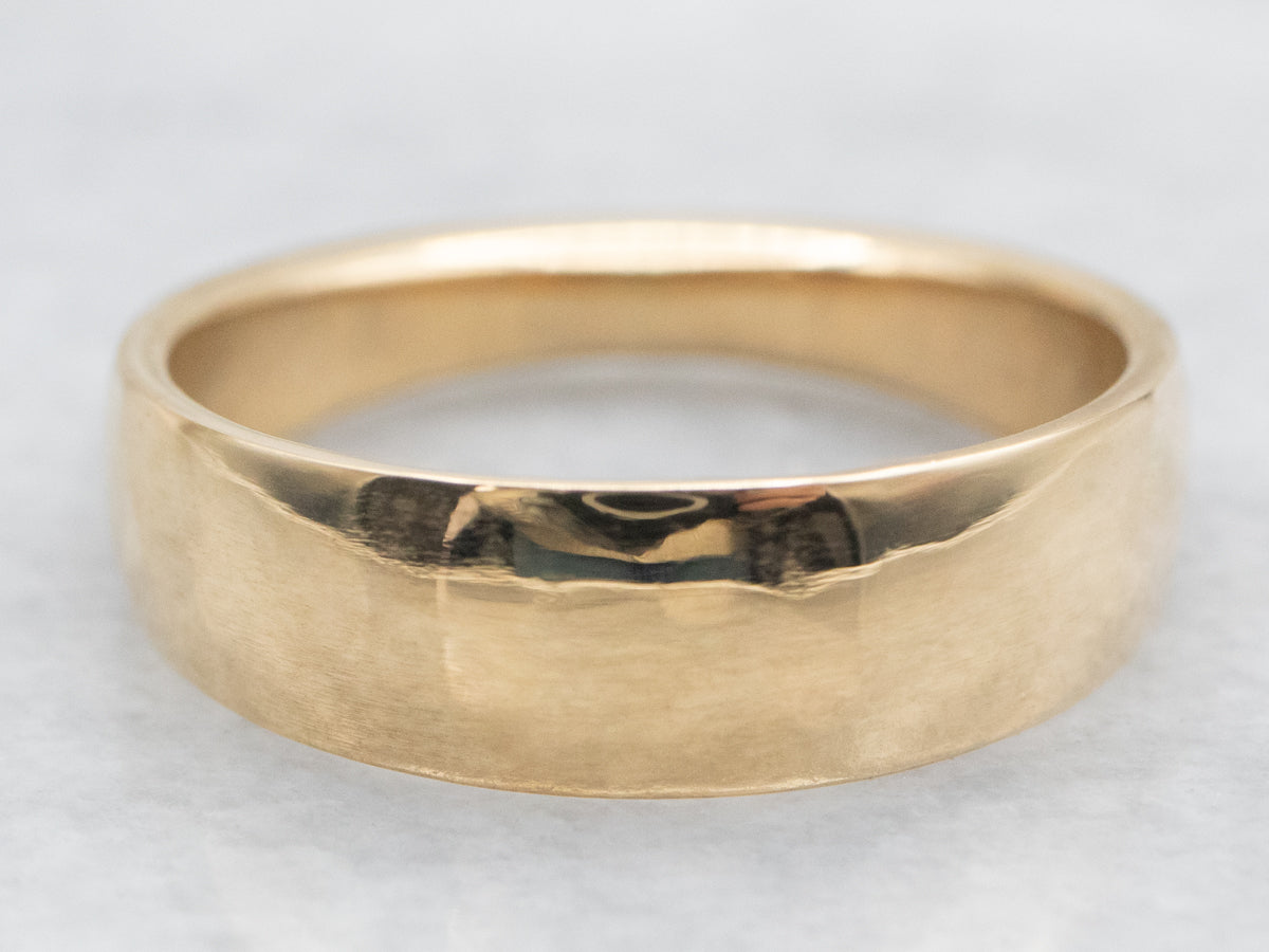 Yellow Gold Plain Tapered Band