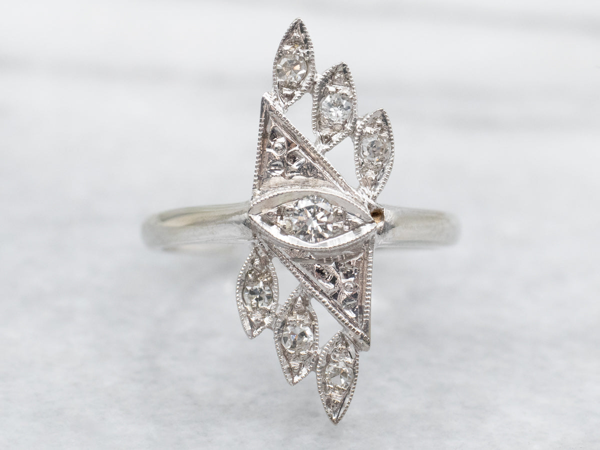 Retro Era Diamond Dinner Ring