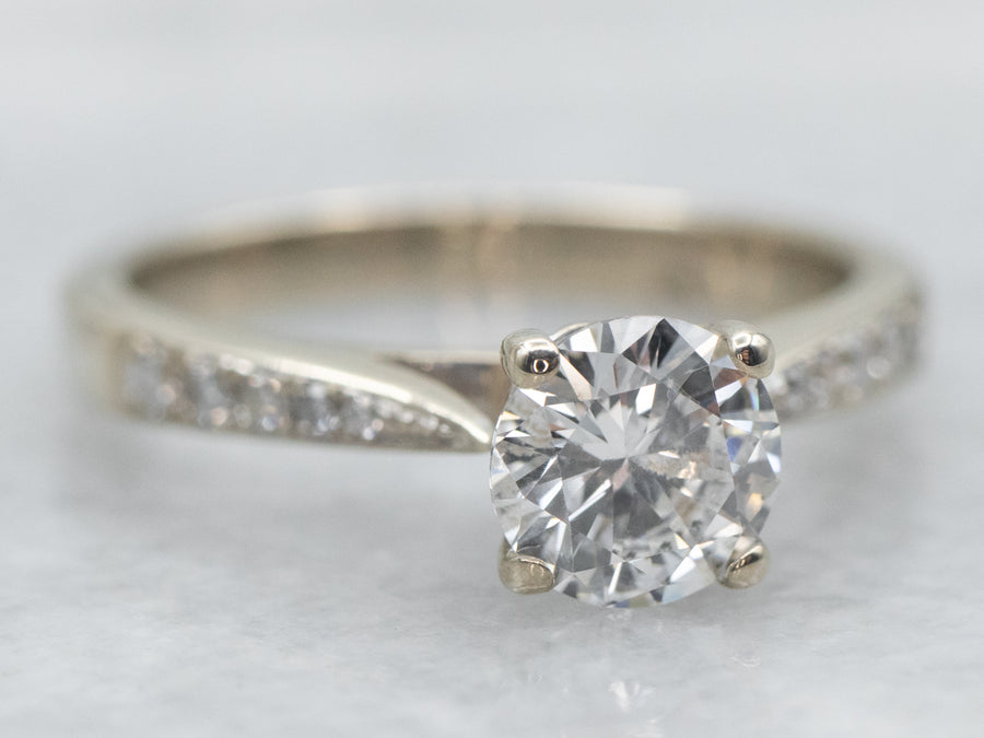 Modern GIA Certified Diamond Engagement Ring