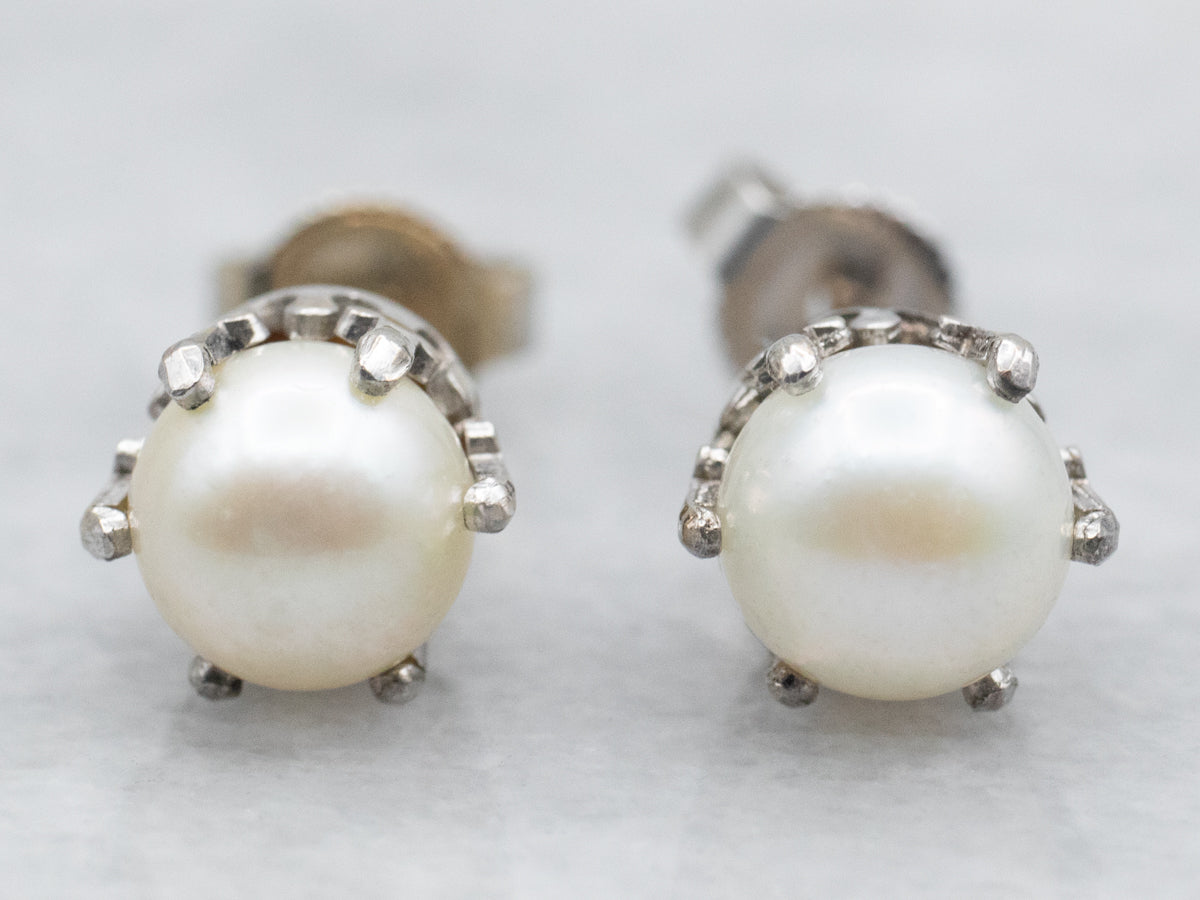 Saltwater pearl earrings stud hotsell
