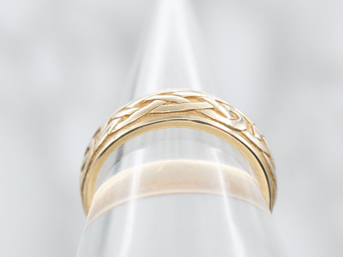 Gold Celtic Knot Wedding Band