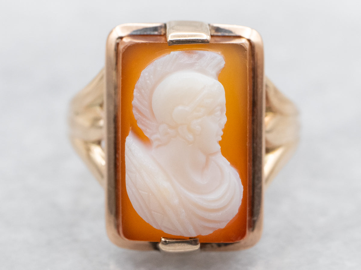 Victorian Roman Soldier Cameo Ring