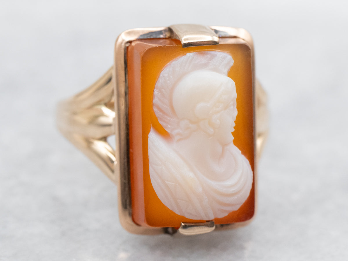 Victorian Roman Soldier Cameo Ring