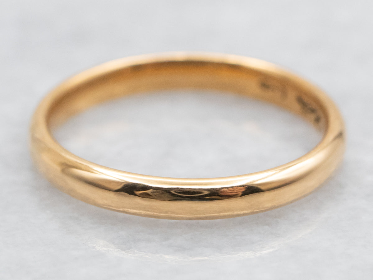 High 22-Karat Yellow Gold Band