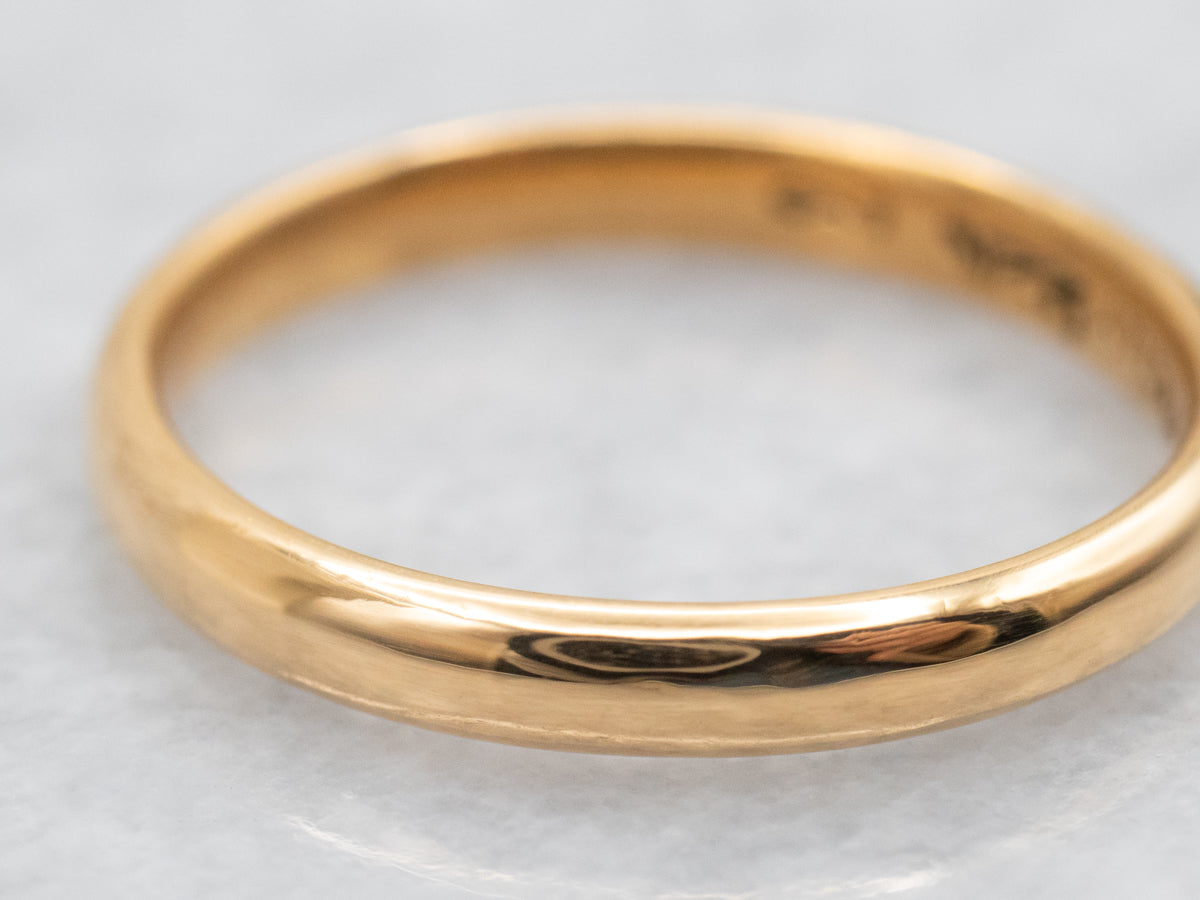 High 22-Karat Yellow Gold Band