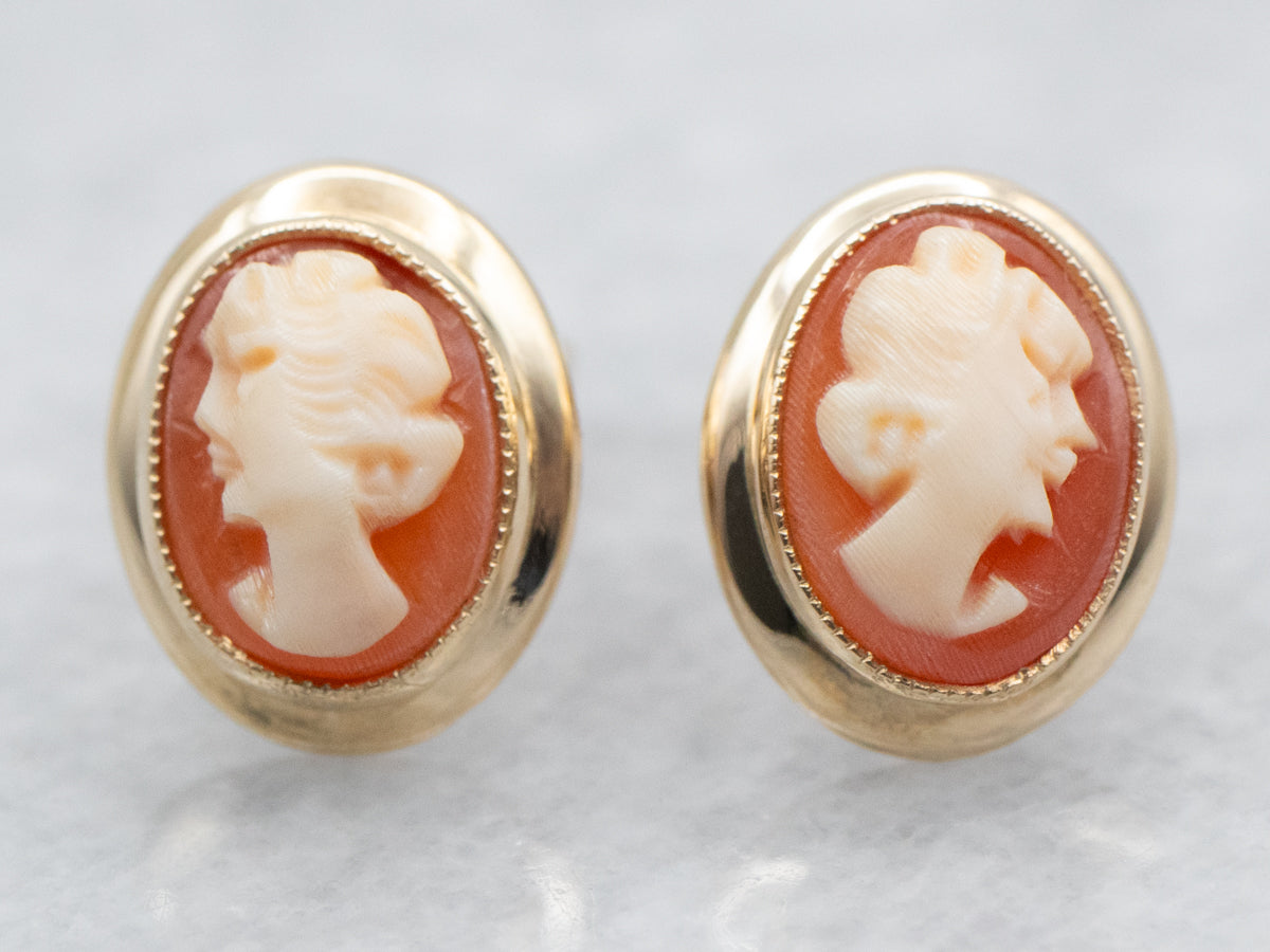 Cameo Stud Earrings