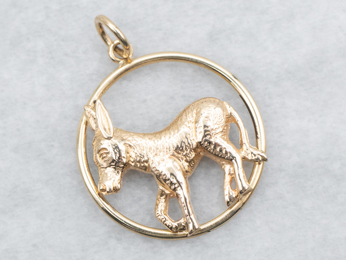 Gold Mule Pendant