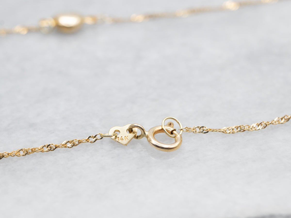 Sweetheart Gold Heart Station Chain