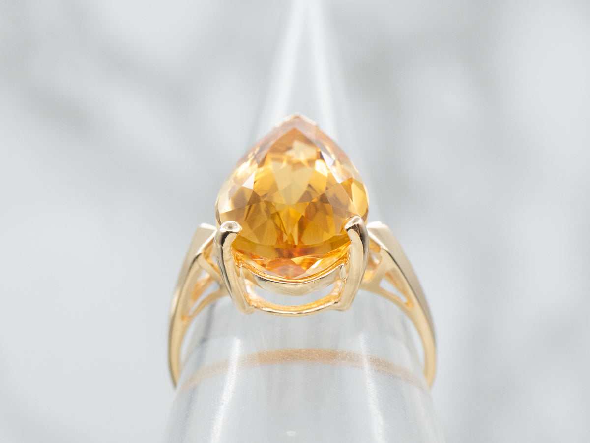 Citrine Solitaire Ring