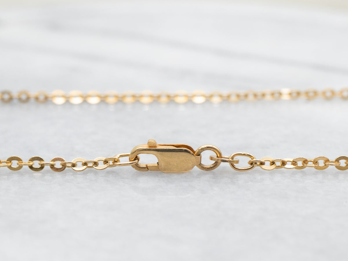 Long 18-Karat Gold Cable Chain