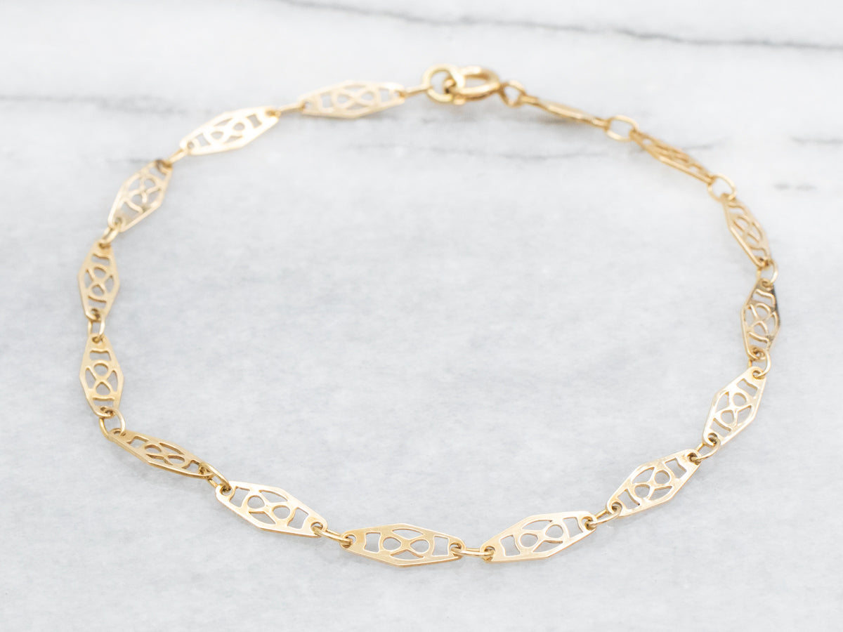 Lovely Filigree Link Bracelet