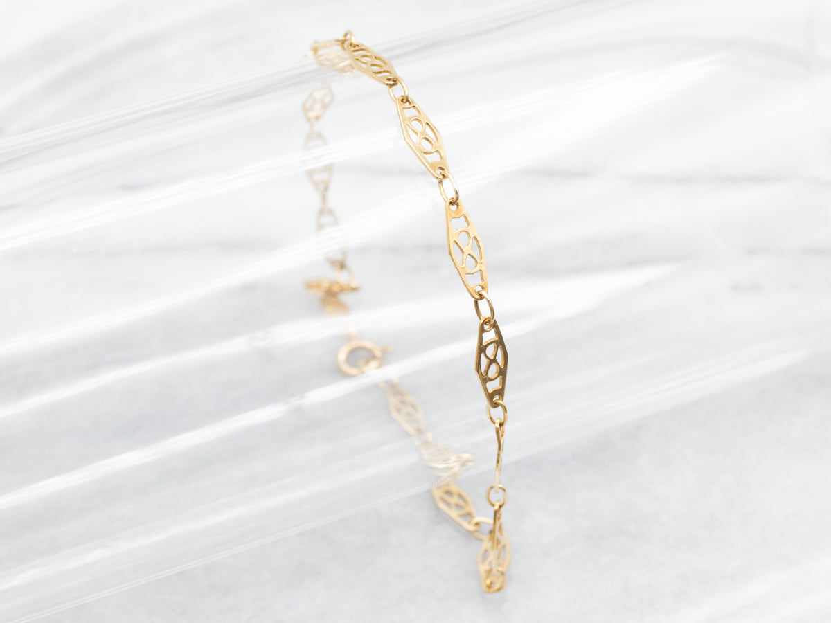 Lovely Filigree Link Bracelet