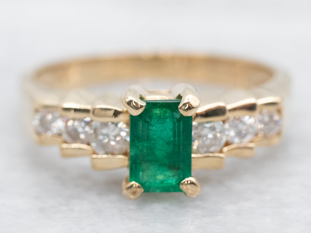 Emerald and Diamond Ring