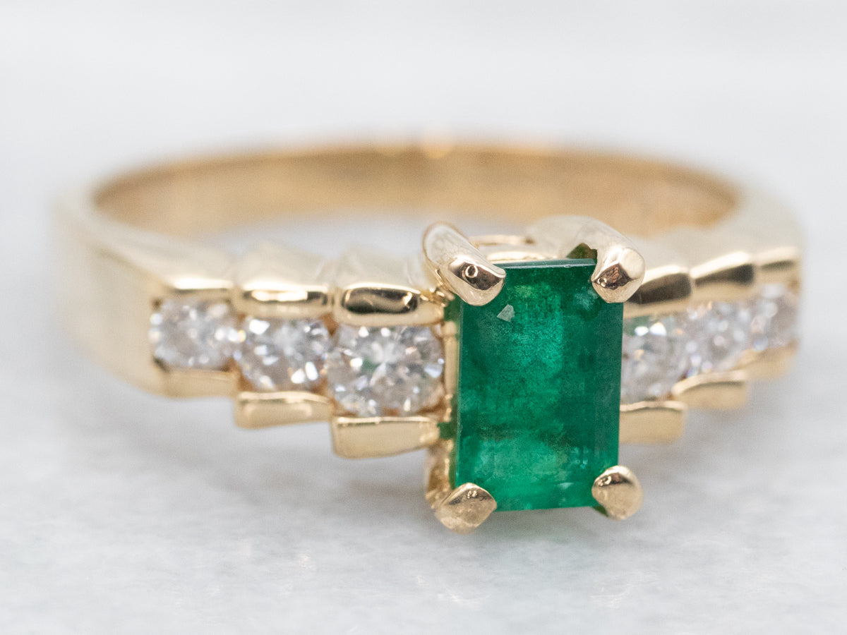 Emerald and Diamond Ring