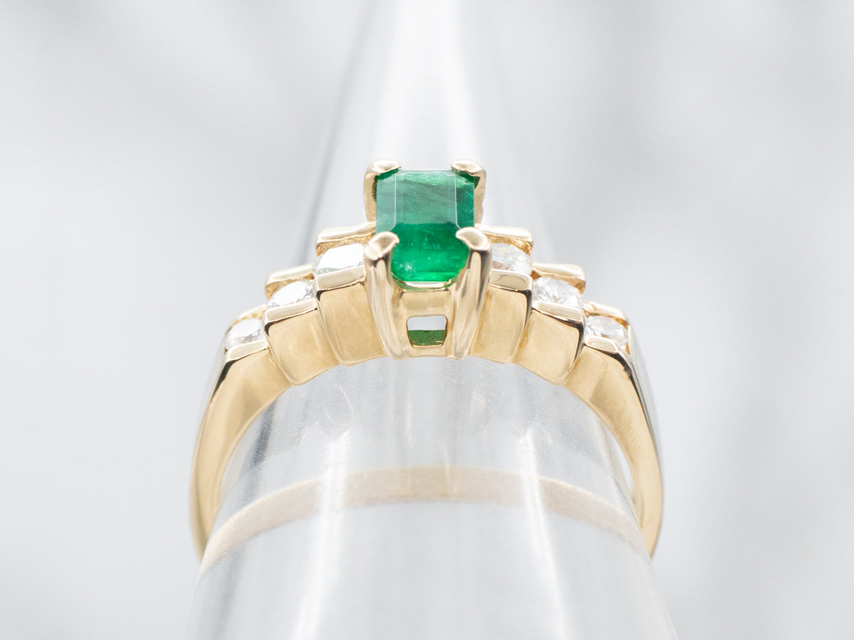 Emerald and Diamond Ring