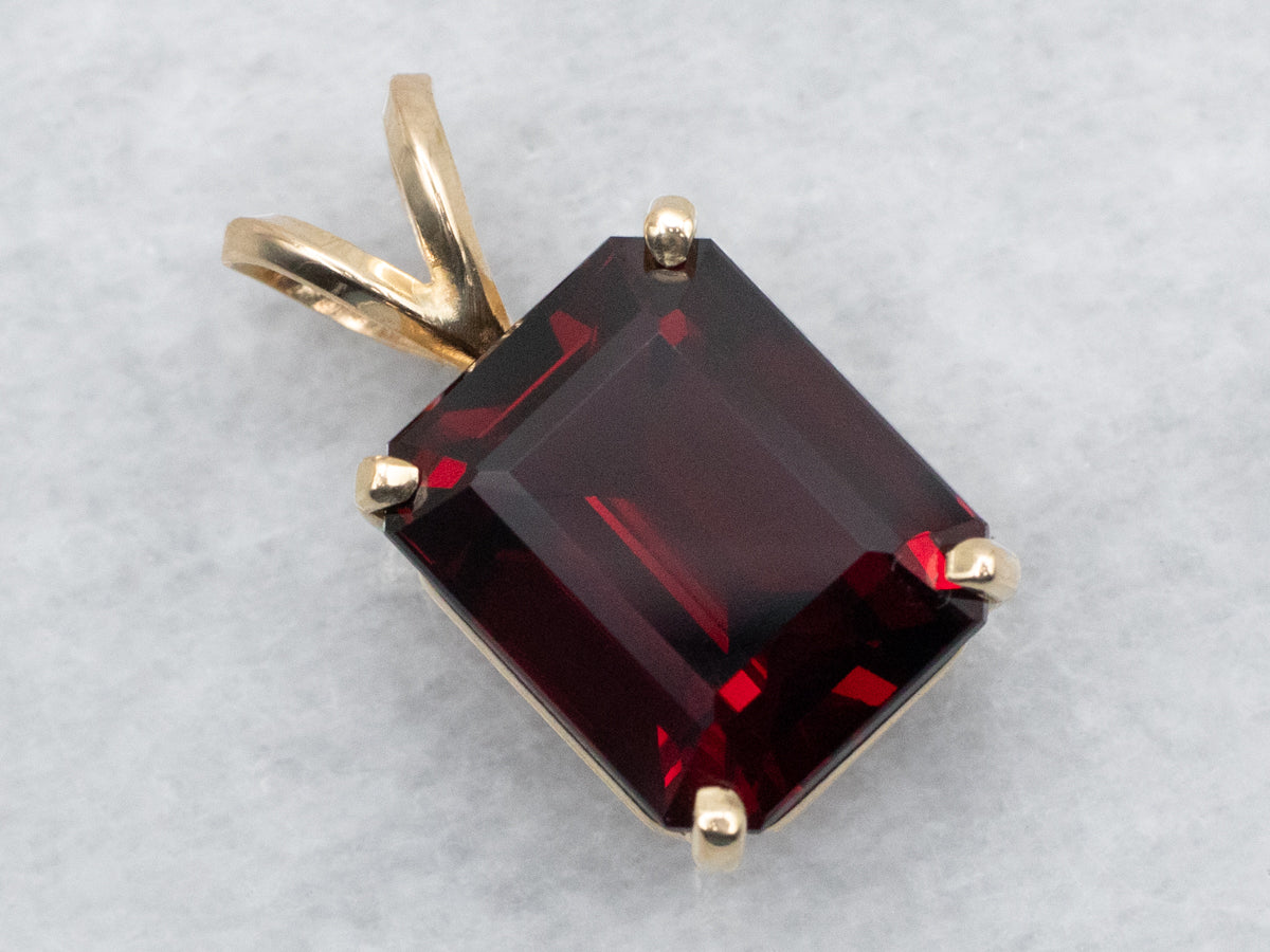 Garnet Solitaire Pendant