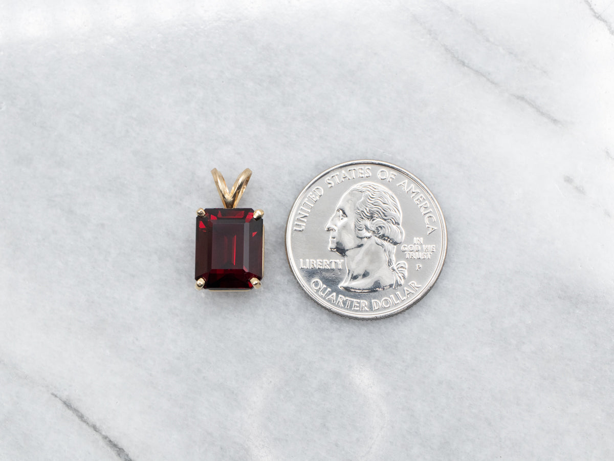 Garnet Solitaire Pendant