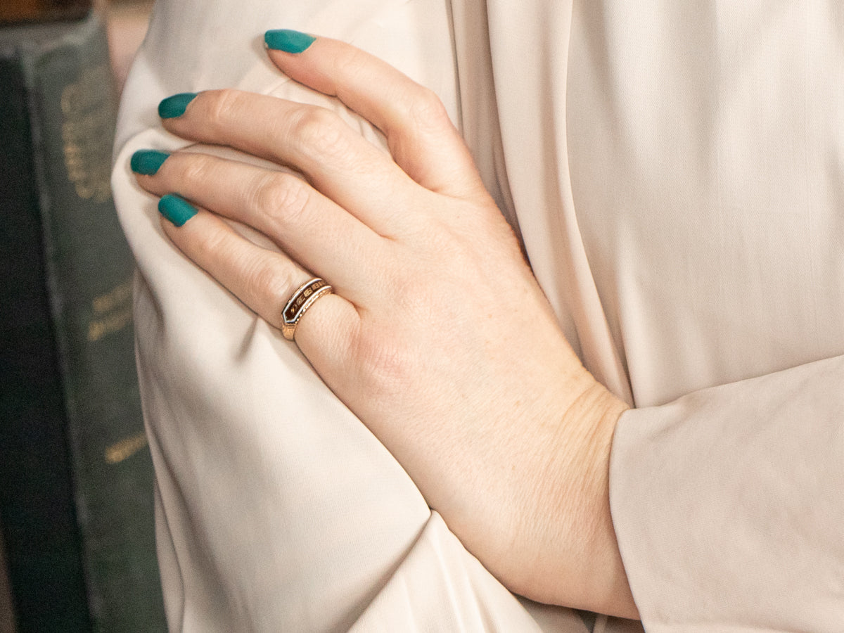 Rose Gold Enamel "DEBBIE" Ring