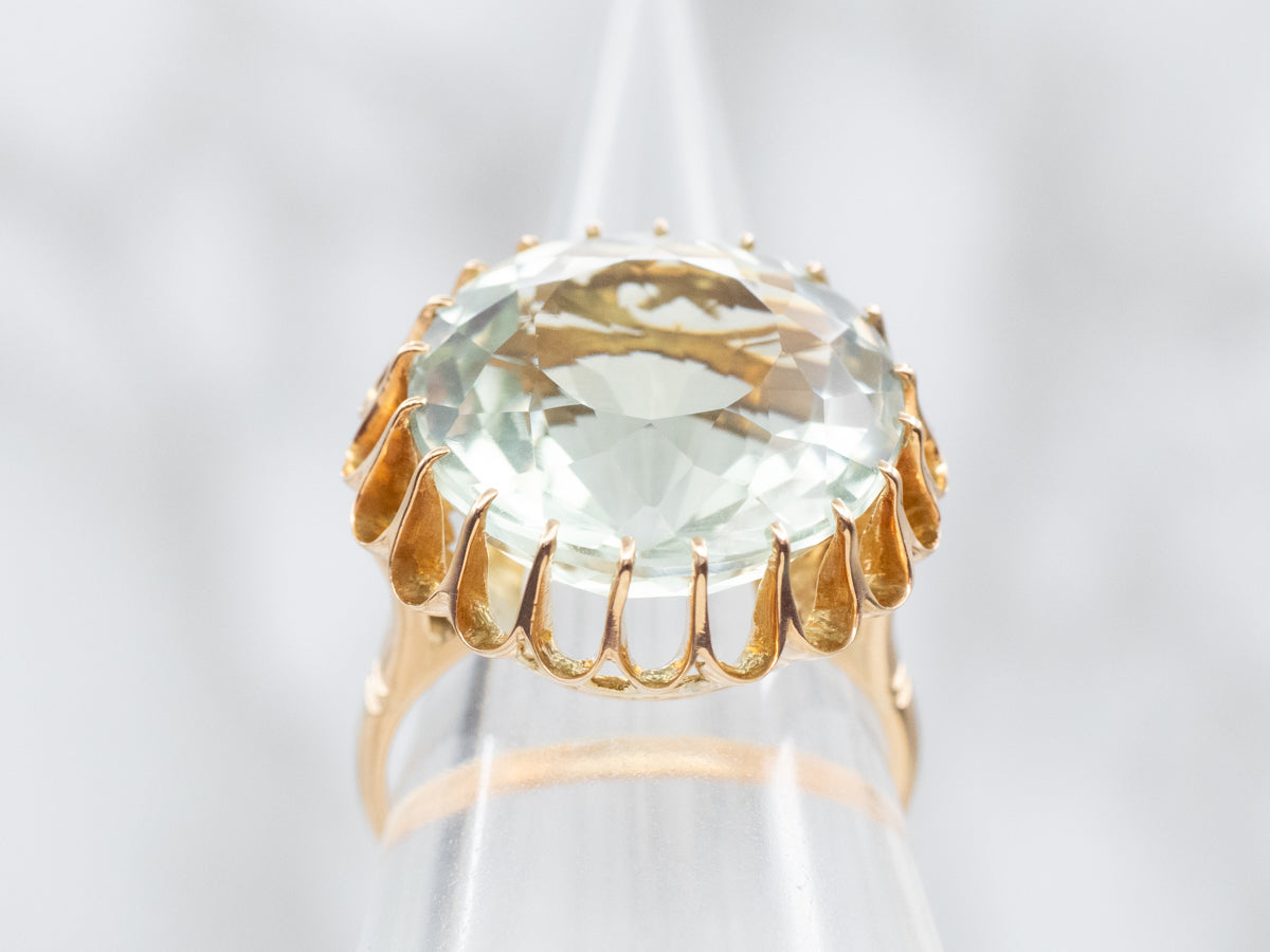 Prasiolite Quartz Cocktail Ring