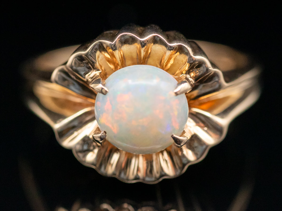 Opal Solitaire Ring