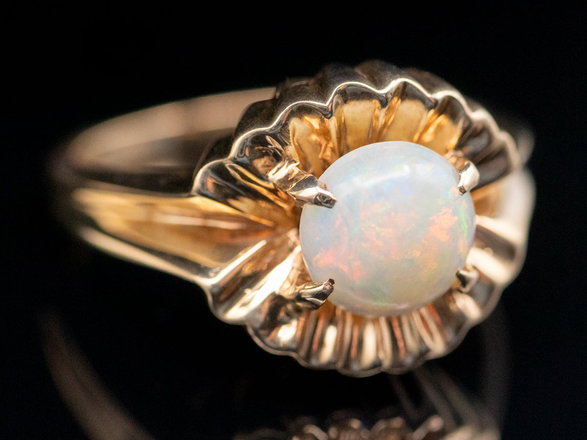 Opal Solitaire Ring