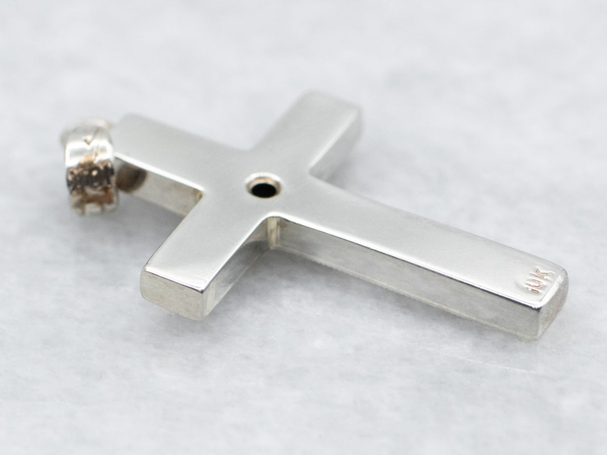 Etched Diamond Cross Pendant