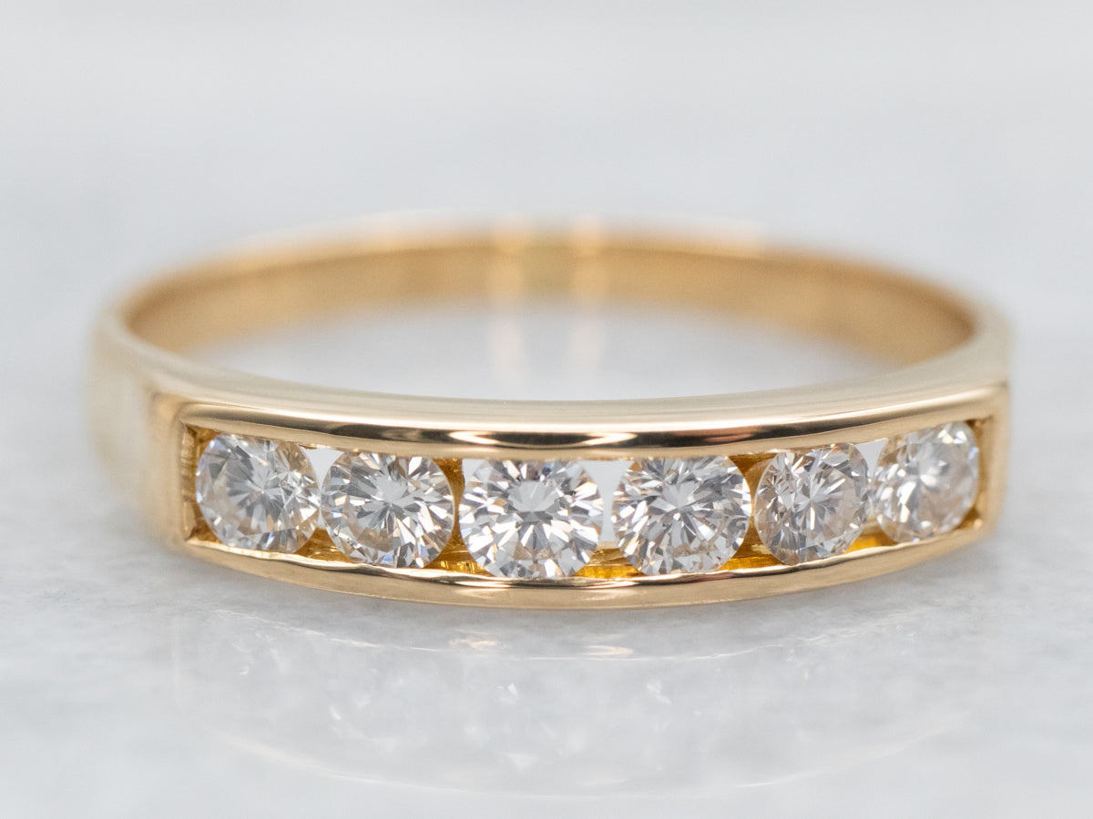 Diamond 18K Yellow Gold Band