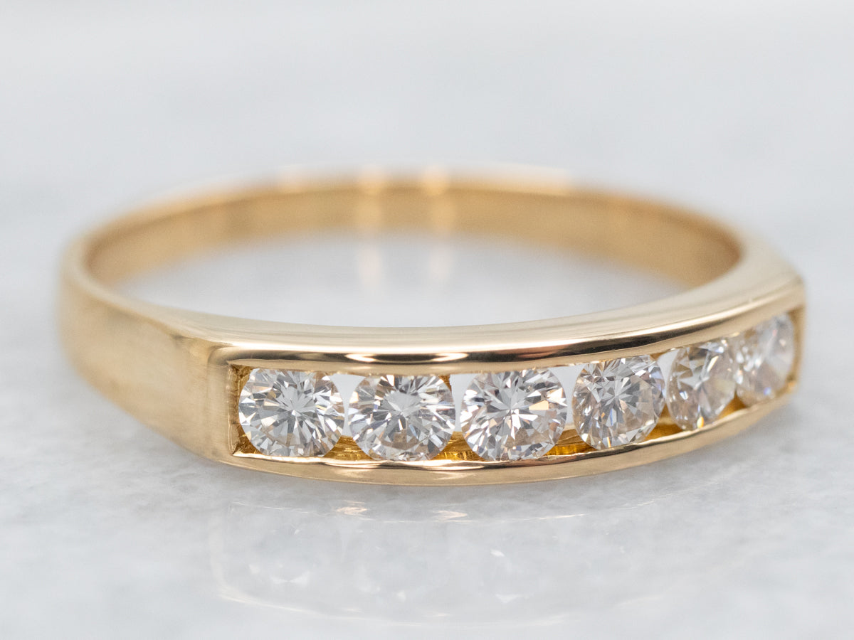 Diamond 18K Yellow Gold Band