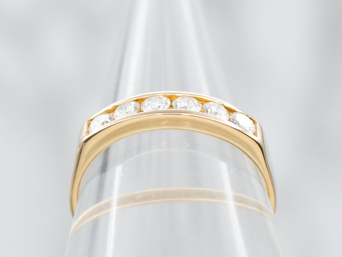 Diamond 18K Yellow Gold Band