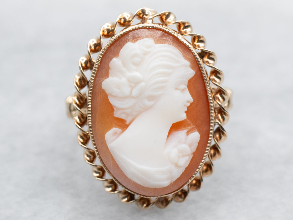 Vintage Cameo Cocktail Ring