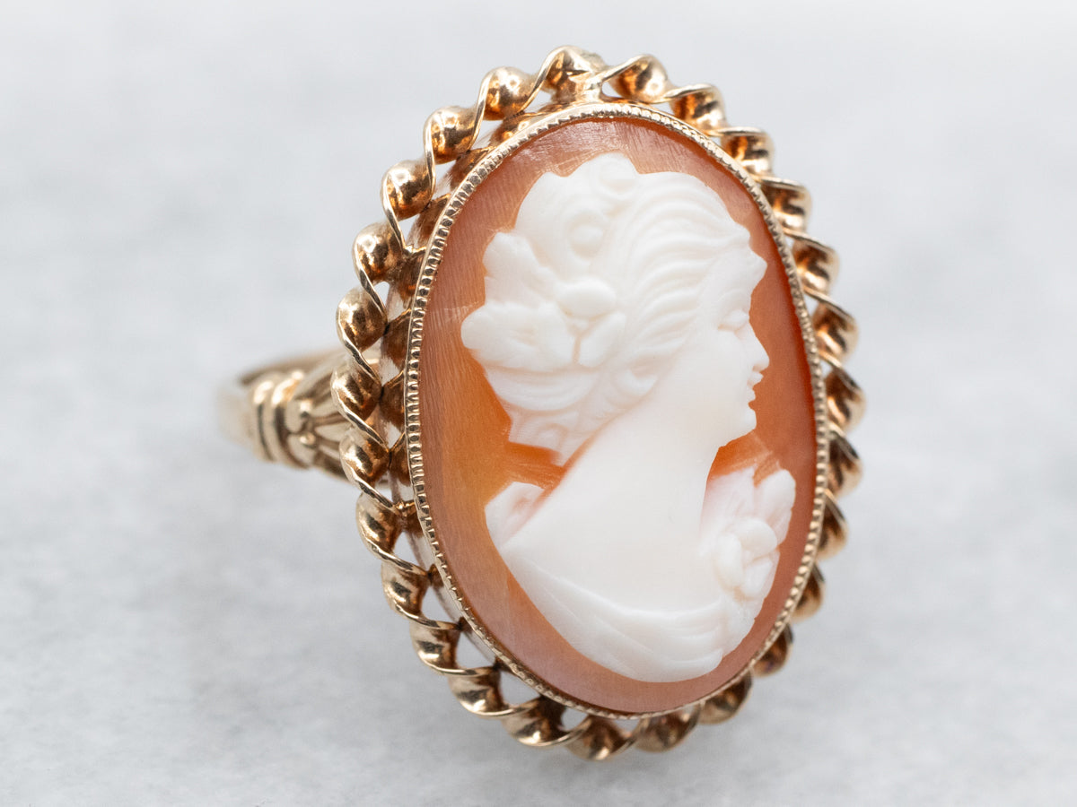 Vintage Cameo Cocktail Ring