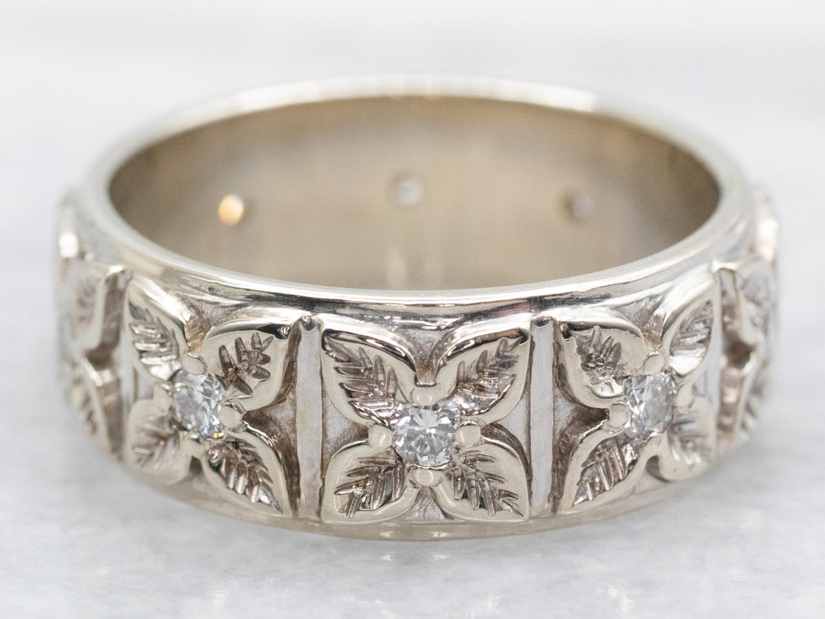 Floral Diamond Band