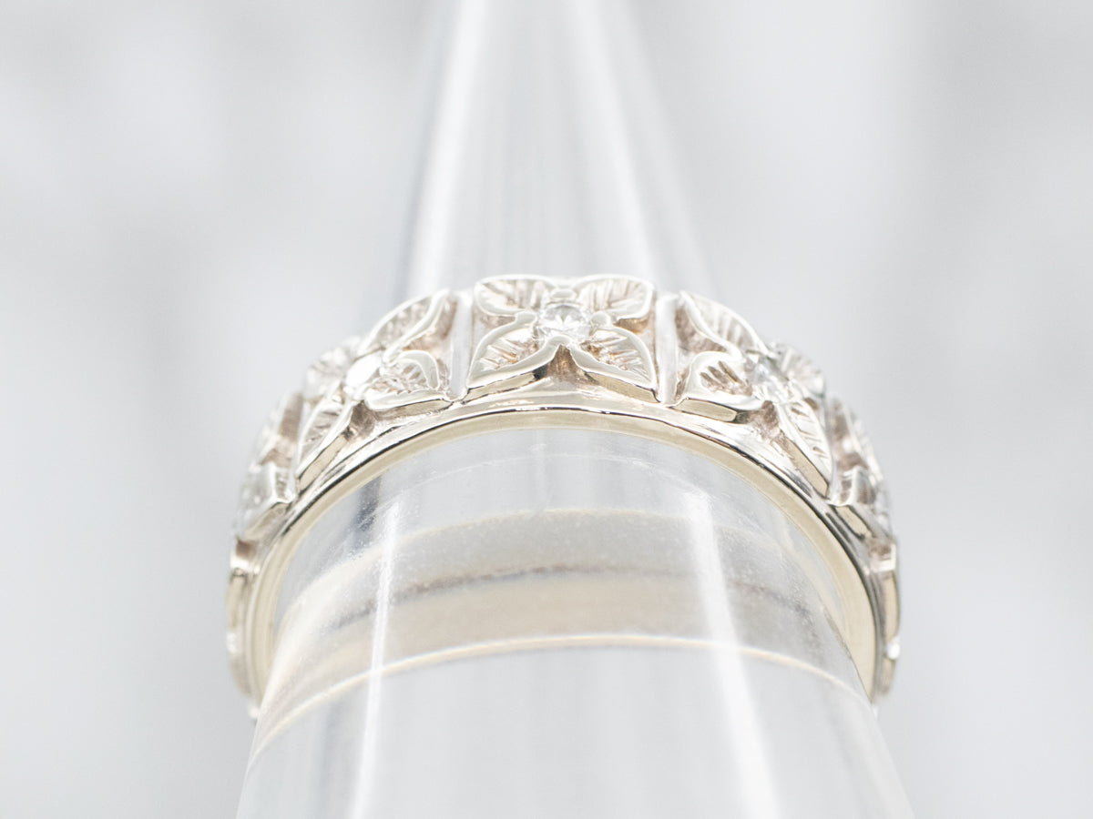 Floral Diamond Band