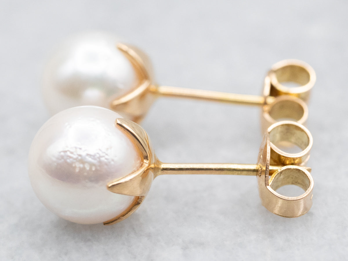 Saltwater Pearl Stud Earrings