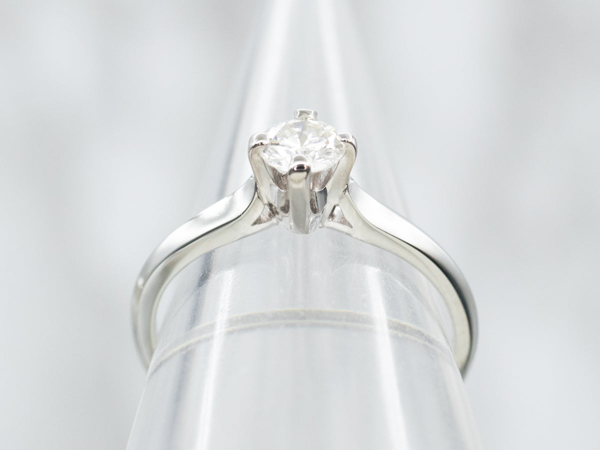 Four Prong Diamond Solitaire Engagement Ring