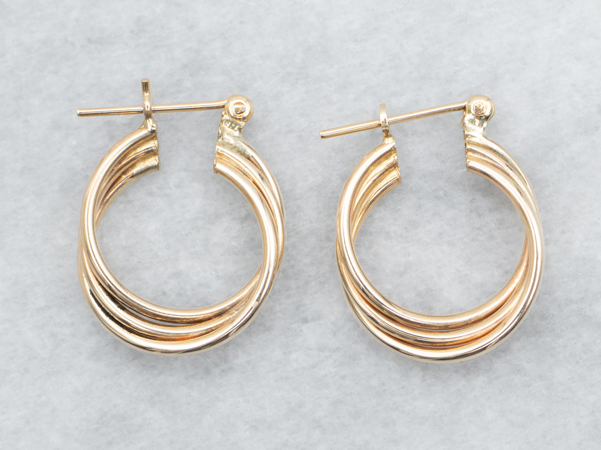 Triple Tube Hoop Earrings